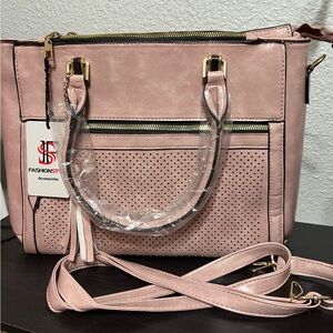 Pink Perforated Women's Bag